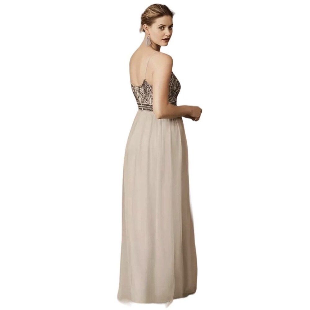Anthropologie x BHLDN Vilette Dress Womens Size 4 Fog Gray $245 - Picture 6 of 16